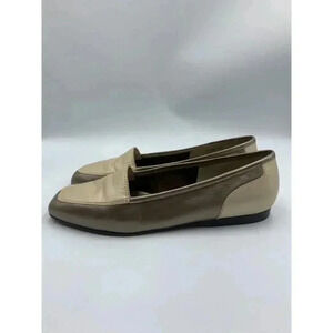 Enzo Angiolini Women's Leather Colorblock Liberty Loafer‎ Sz 7.5 metalic